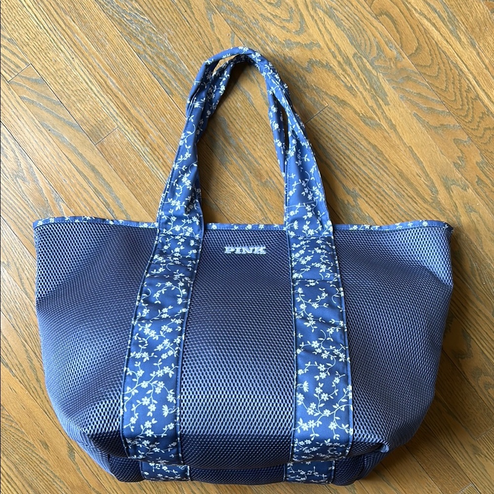 NEW Blue Floral Tote Bag